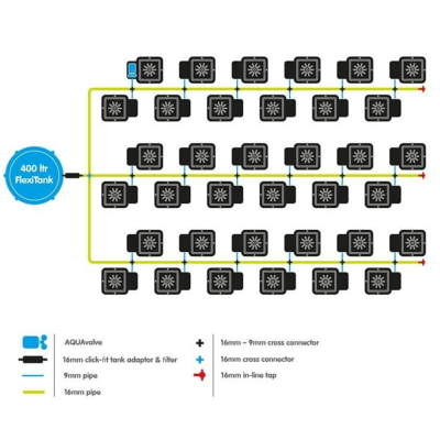 Autopot system 36pot (NO FlexiTank) - hydroponic system, 15L саксия