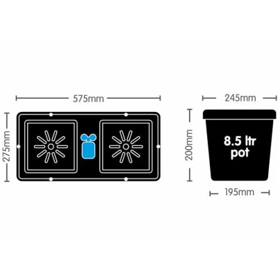 Easy2Grow 12 (mit 100L Tank) - Hydroponiksystem