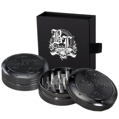 Black Leaf гриндер 2 части - дълбоко гравиран