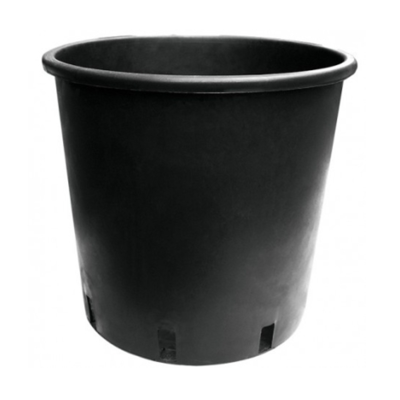 Кръгла черна саксия 25L - Ф365x327mm