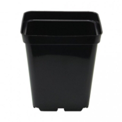 Квадратна черна саксия 0.35L - 70x70x80mm