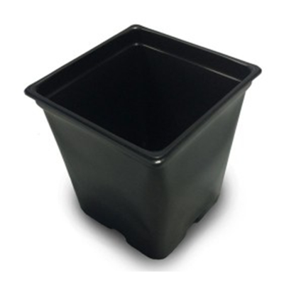 Квадратна черна саксия 7L - 200x200x275mm