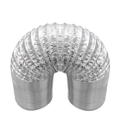 Ø127 / 1м Silver - inside - гъвкав въздуховод без вата