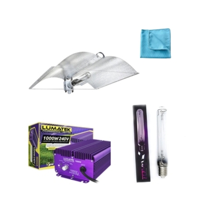 "Adjust Lumatek 1000W"  - комплект осветление за оранжерия + подарък почистваща кърпа за рефлектори и лампи