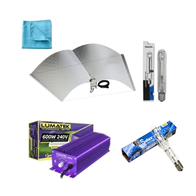 "Lumatek PRO 600W" - κιτ φωτισμού θερμοκηπίου + δώρο πανί καθαρισμού για ανακλαστήρες και λάμπες
