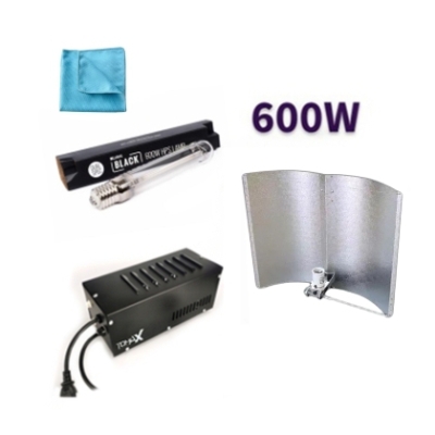 Κιτ φωτισμού θερμοκηπίου "TOMAX 600W Magnetic" με ανακλαστήρα Adjust-A-Wing και δωρεάν πανί καθαρισμού