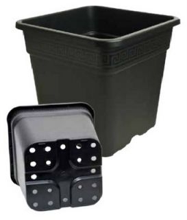 Квадратна черна саксия 30L - 36.5x36.5cm